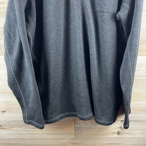 Eddie Bauer Mens Sweater Snap Mock Neck Pullover Preppy Gray Size T3XL 3XL Tall - Picture 3 of 9